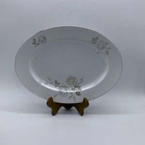 Johann Haviland Bavaria Germany Pink Sweetheart Rose Serving Platter #45